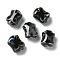 Handmade Porcelain Beads, Nuggets, Black, 17~18x12.5~13.5x8.5~9.5mm, Hole: 2mm