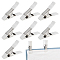 Iron Heavy Duty Spring Clamps for Backdrop Stands, Wedding Dress, with PVC, White, 99x74x19mm
