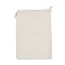 Rectangle Canvas Packing Pouches, Blank Drawstring Bags, Old Lace, 22x15.5x0.3cm