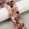 Natural Hematoid Quartz/Ferruginous Quartz Beads Strands, Round, 10~10.5mm, Hole: 1mm, about 37~38pcs/strand, 15.55''~15.35''(39~39.5cm)