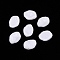 Opaque Acrylic Beads, Oval, White, 15.5x11.5x6mm, Hole: 1.5mm, about 833pcs/500g