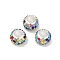 Alloy Rhinestone Clay Pave Beads, Rondelle, Colorful, 11.5x7.5mm, Hole: 5mm