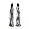 Cotton Tassel Pendants, with Polyester, Black, 128~130x11~12mm, Hole: 2x3.5mm