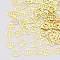 Brass Cabochons, Nail Art Decoration Accessories, Diamond, Golden, 3.5x4.5x0.1mm, about 10000pcs/bag