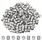 160Pcs 2 Styles 201 & 304 Stainless Steel European Beads, Large Hole Beads, Column, Stainless Steel Color, 6x3.8~5mm, Hole: 4.5~5mm, 80pcs/style