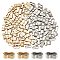 100Pcs 2 Colors Zinc Alloy Slide Charms, Platinum & Golden, 14.5x6x6mm, 50pcs/color
