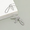Elegant and Stylish Bowknot Alloy Stud Earrings, with Clear Cubic Zirconia, Left and Right, Platinum, 42~40x22mm