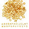 133g Metal Enlaced Plastic Slide Charms, Letter Beads, Golden, 12~12.5x4.5~12x4.5mm, Hole: 8x1.7mm, 133g