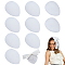 10Pcs EVA Cloth Teardrop Fascinator Hat Base for Millinery, White, 127x100x5mm