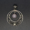Natural Rose Quartz Pendants, Flat Round, 35x31mm