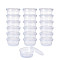 Column Plastic Bead Containers, Clear, 85x40mm, 24pcs/set