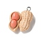 Resin Iron Pendants, Artificial Vegetable Themes, Peanut, 24.5x20x10mm, Hole: 2mm