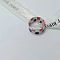 1Pc Tartan Pattern Acrylic Finger Rings for Women, FireBrick, Inner Diameter: 19mm