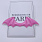 Imitation Leather Devil Wings Ornament Accessories, Fabric Embossed Wings, Craft Wings, for DIY Children's Clothes, Hair Accessories, Orchid, 40x145mm