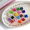 Opaque Acrylic European Beads, Large Hole Beads, Mixed Color, Letter N, 20.8x17x13.7mm, Hole: 6.3mm, 138~252pcs/500g