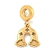 Ion Plating(IP) 304 Stainless Steel European Dangle Charms, Hollow Rainbow Large Hole Pendants, Golden, 24.5mm, Hole: 4.5mm, Pendant: 13.5x14x2mm