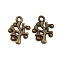Tibetan Style Alloy Pendants, Tree, Antique Bronze, 15x11.5x1.5mm, Hole: 1.5mm