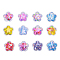 Plastic with Resin and Polymer Clay Accessories, DIY for Bobby pin Accessories, Glitter Powder, Flower with Star & Fruits & Flat Round & Ring, Mixed Color, 30x31x5mm