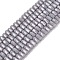 Opaque Glass Beads Strands, Bone Shape, Faceted, Gray, 2~2.5x3.5~4x2.5~3mm, Hole: 0.7~0.8mm, about 142~160pcs/strand, 11.61~15.35 inch(29.5~39cm)