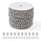 DIY Chain Bracelet Necklace Making Kit, Including 304 Stainless Steel Curb Chains & Clasps & Jump Rings, Stainless Steel Color, Chain: 1 roll, about 32.8 Feet(10m)/roll