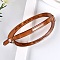 Oval Resin Hair Barrettes, Saddle Brown, 120x50mm