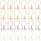 48Pcs 4 Colors 316L Surgical Stainless Steel Hoop Earring Findings, Kidney Ear Wire, Mixed Color, 22 Gauge, 20x10x3mm, Hole: 3mm, Pin: 0.6mm, 12pcs/color
