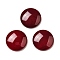 Natural Banded Agate Cabochons, Dyed and Heated, Flat Round, Dark Red, 25x5.5mm