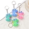 PVC Plastic Keychian, Cartoon Dinosaur, Mixed Color, Pendant: 4.3x3.8cm