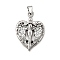 Goddess with Wing 304 Stainless Steel Pendants, Anti-Tarnish, Stainless Steel Color, 33x23.5x5.5mm, Hole: 7x3mm