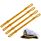Polyester Hat Band, Hat Accessories, Goldenrod, 285x17x12mm
