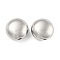 CCB Plastic Beads, Platinum, Round, 10.5x6mm, Hole: 1.6mm