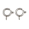 304 Stainless Steel Spring Ring Clasps, Stainless Steel Color, 14x9.5x2mm, Hole: 2.5mm
