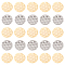 DICOSMETIC 40Pcs 2 Colors Flat Round Charms Stainless Steel Textured Metal Blanks Pendant Gold Color Hammered Pendant for Bracelet Earring Necklace Jewelry Making, Hole: 2mm
