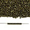 TOHO Demi Round Seed Beads, Japanese Seed Beads, Metallic Colours, (422) Gold Lustered Dark Chocolate Bronze Metallic, 6/0, 4x1.9mm, about 1500pcs/50g