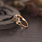 Alloy Rose Finger Rings, for Women, Rose Gold, US Size 8(18.1mm)