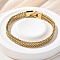 304 Stainless Steel Wheat Chain Bracelets for Women Men, Real 18K Gold Plated, 8 inch(20.2cm)