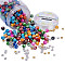 DIY Jewelry Set Making, Acrylic Round Beads, Iron Rhinestone Spacer Beads and Elastic Crystal Thread, Mixed Color, 80x72mm