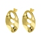 304 Stainless Steel Stud Earring Findings, with Loop, Oval, 34x22mm, Hole: 3.5mm, Pin: 10.5x0.5mm.