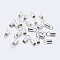 925 Sterling Silver Cord Ends, Silver, 6x2mm, Hole: 2mm, Inner Diameter: 1.3mm