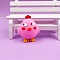 PVC Plastic Pendants, Chick Charms, Hot Pink, 44x37mm
