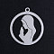 Tarnish Resistant 201 Stainless Steel Pendants, Virgin Mary, Stainless Steel Color, 22.5x20x1mm, Hole: 1.5mm