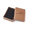 Cardboard Jewelry Box, Rectangle, BurlyWood, 9x7x2.8mm