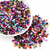 Baking Paint Glass Seed Beads, Round, Mixed Color, 4~4.5x3~4mm, Hole: 0.9~1.2mm, about 4500~6250pcs/pound