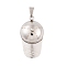 Non-Tarnish 304 Stainless Steel Pendants, Hat Charm, Stainless Steel Color, 39x22x1.5mm, Hole: 8.5x4.5mm