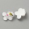 Translucent Resin Cabochons, Bees, White, 9.5~10x9x3.5mm