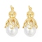 Brass ABS Plastic Pearl Pendant Rhinestone Settings, Octopus Charms, Cadmium Free & Lead Free, Lasting Plated, Rack Plating, Real 18K Gold Plated, Fit for 1.5mm Rhinestone, 25x12x12mm, Hole: 3.5mm