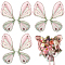 Flower Wrapping Paper, Butterfly Wings, Pearl Pink, 379~519x244~332x0.1mm, 20pcs/set