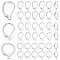 AHADEMAKER 90pc 3 Style 304 Stainless Steel Leverback Earring Findings, with Loop, Stainless Steel Color, 14.5~16.5x10~12x2mm, Hole: 1.2~1.5mm
