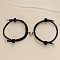 Alloy Heart-shaped Magnetic Braided Rope Bracelets for Couple Girlfriends, Black, 5-1/2~10-1/4 inch(14~26cm)