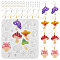 DIY Jewerly Making Finding Kits, Including Silicone Molds, Brass Earring Hooks and Open Jump Rings, Mushroom, 130.5x120x4.5mm